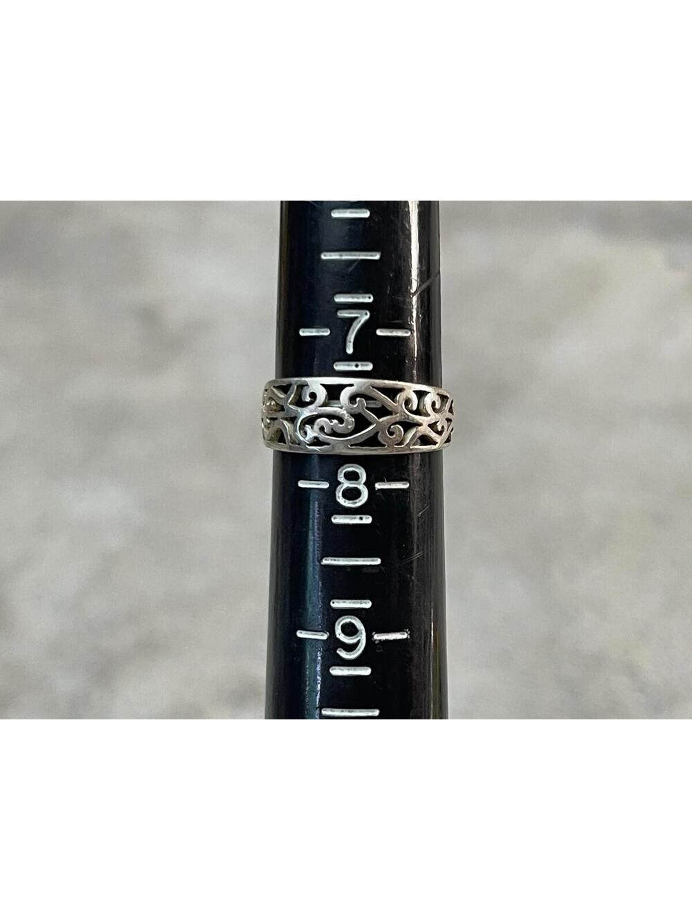 VTG Sterling Silver 925 BEE Marked Open Work Band Ring Sz 7.5